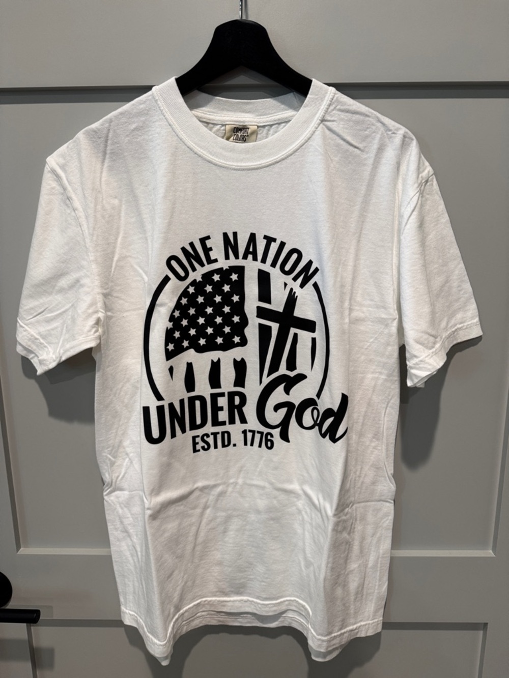 Comfort Colors White Short-Sleeve Tee - One Nation Under God